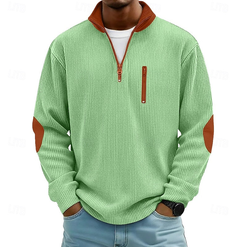 Garrett | Quarter-Zip Textured Pullover