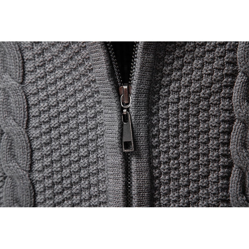 Spencer | Textured Zip-Up Cardigan