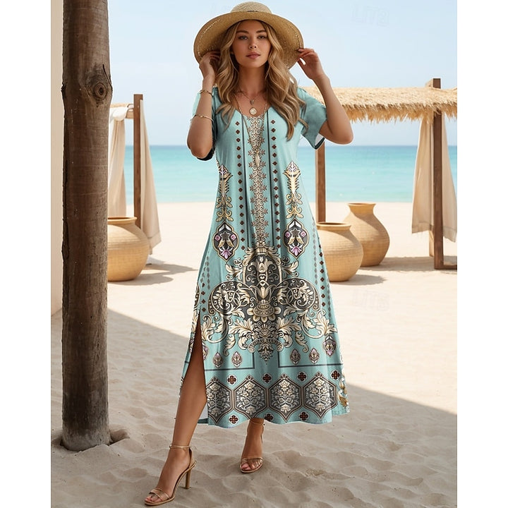 Serena | Flowing Bohemian Midi Dress