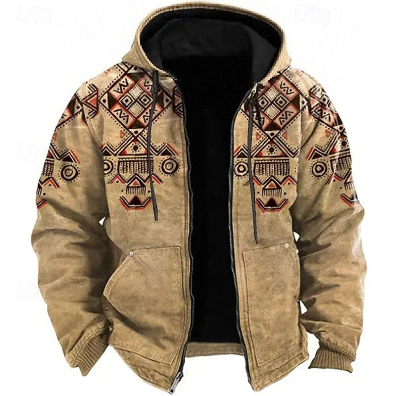 Colton | Heritage Patterned Zip Hoodie