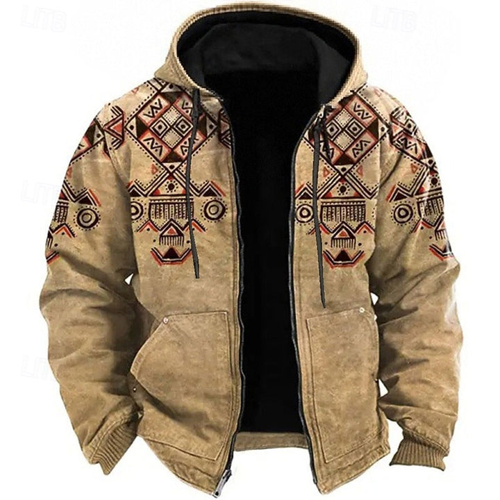 Colton | Heritage Patterned Zip Hoodie