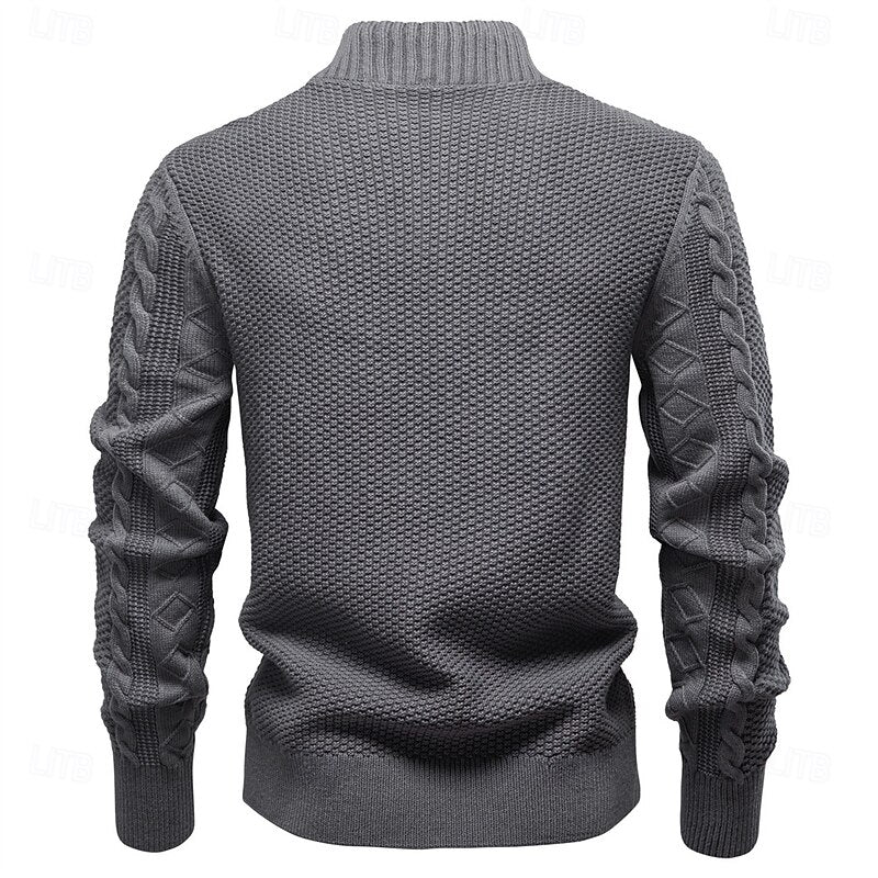 Spencer | Textured Zip-Up Cardigan