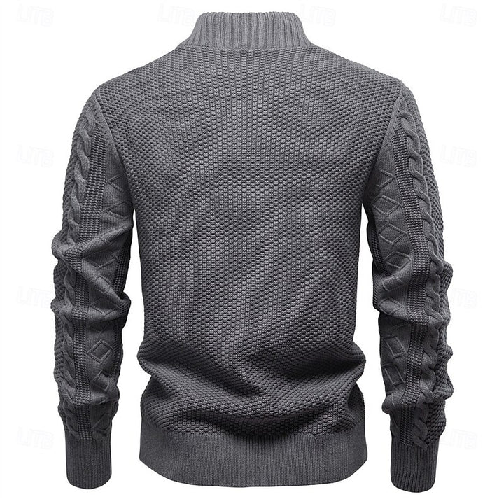 Spencer | Textured Zip-Up Cardigan