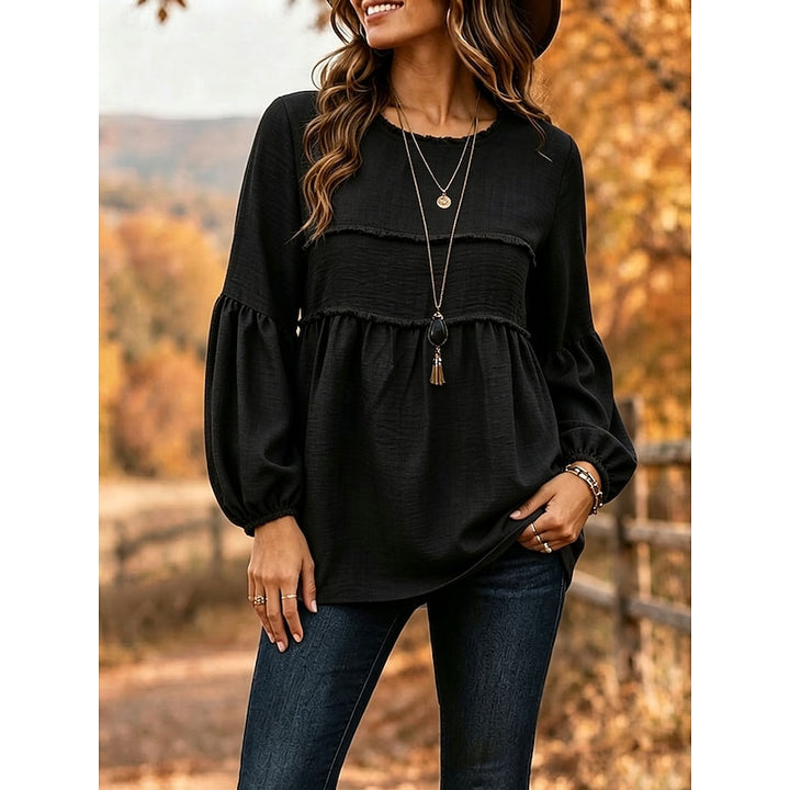 Meredith | Relaxed Peplum Blouse
