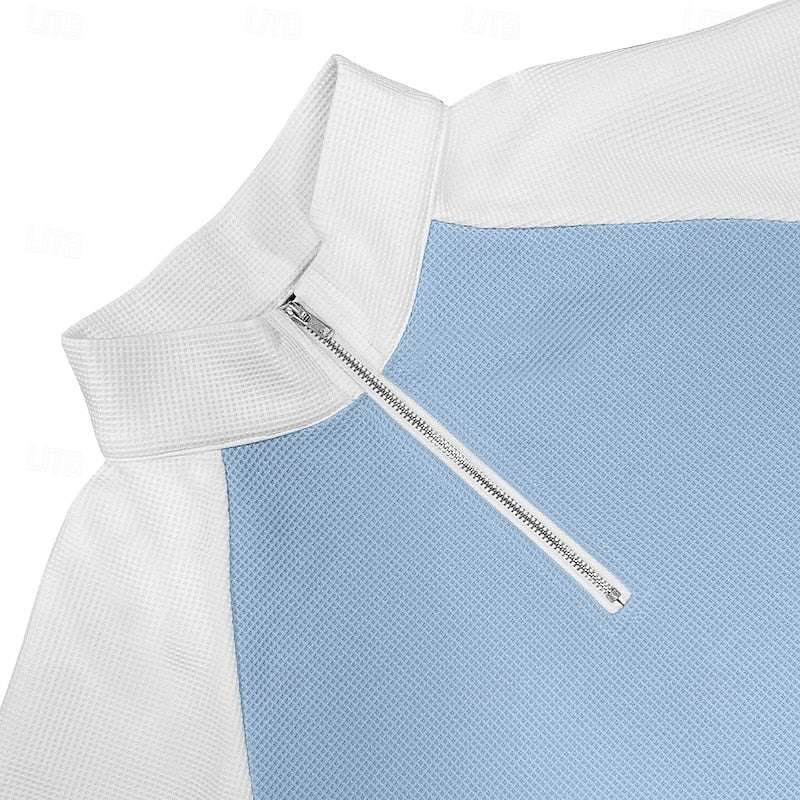 Elliott | Textured Quarter-Zip Polo