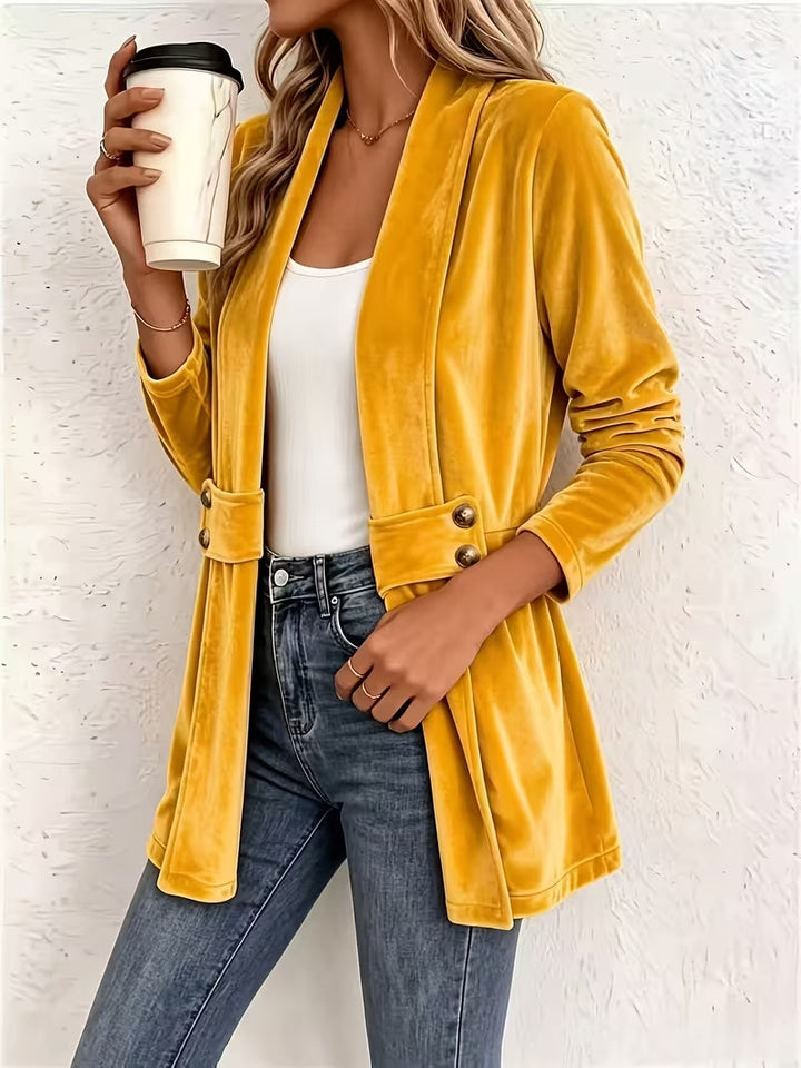 Celeste | Button-Tab Tailored Cardigan