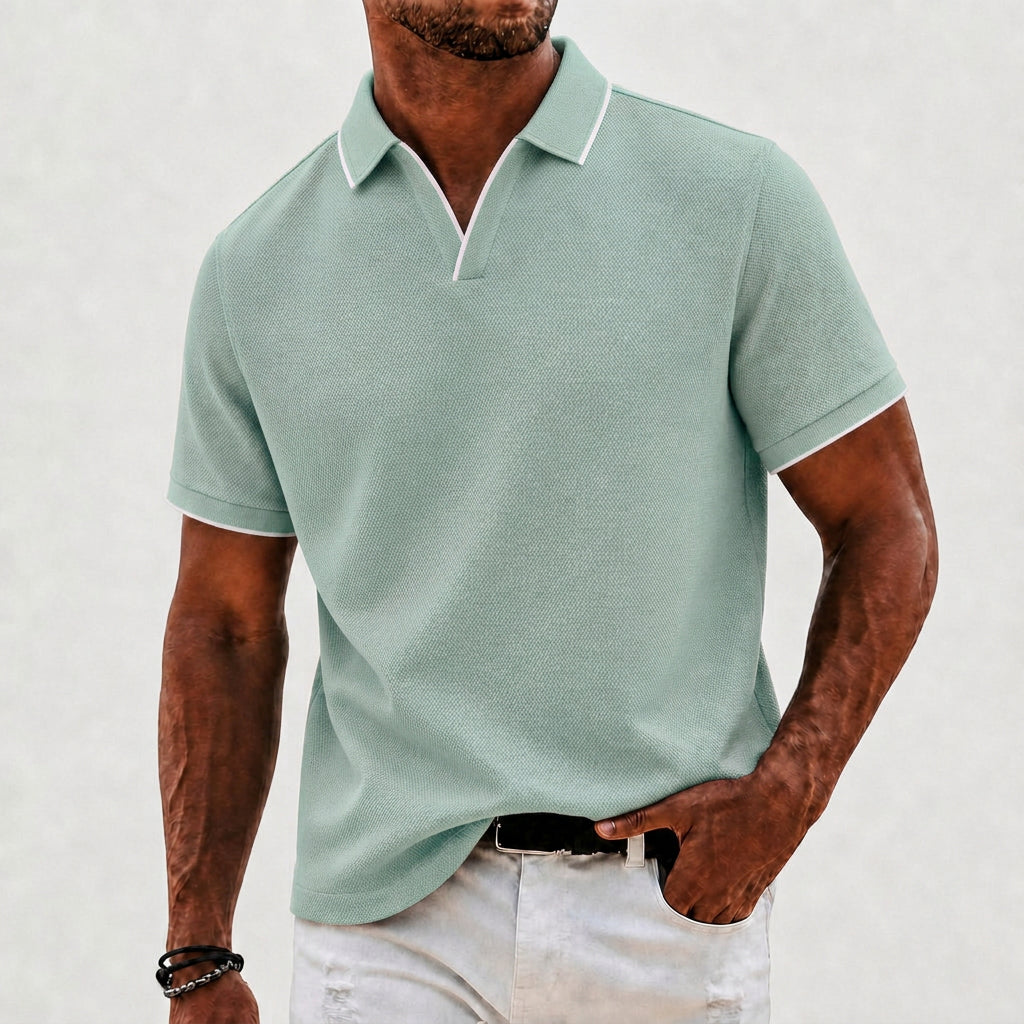 Rutledge | Tipped Open-Collar Polo