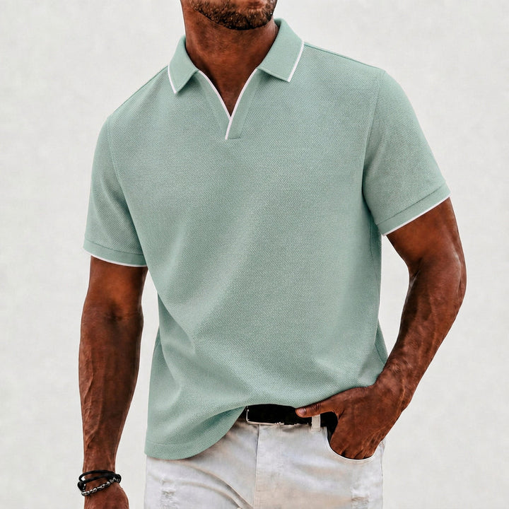 Rutledge | Tipped Open-Collar Polo