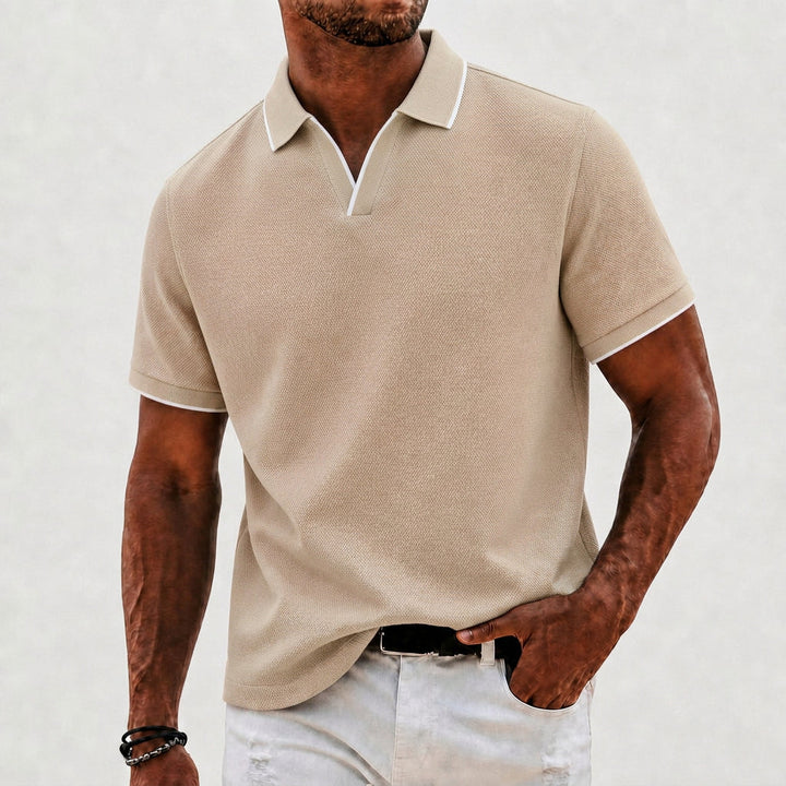 Rutledge | Tipped Open-Collar Polo