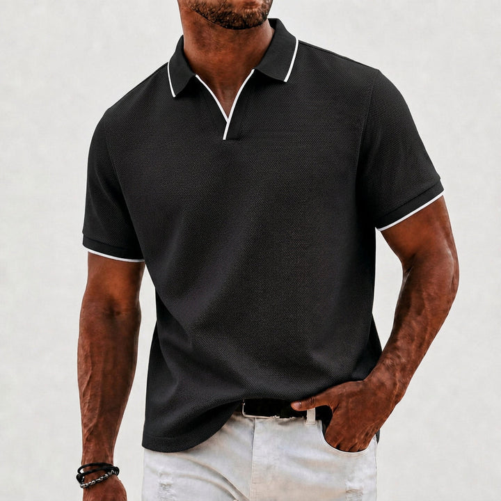 Rutledge | Tipped Open-Collar Polo