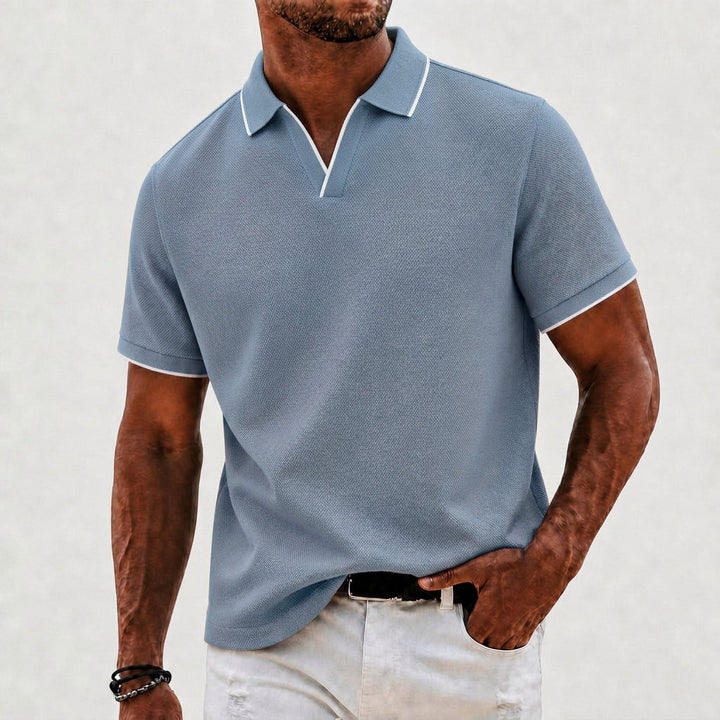 Rutledge | Tipped Open-Collar Polo