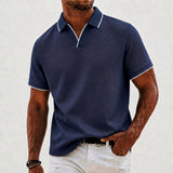 Rutledge | Tipped Open-Collar Polo