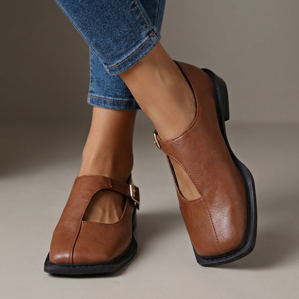 Clara | T-Strap Mary Jane Flats