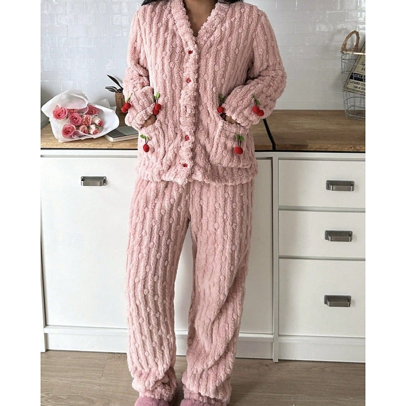 Helena | Cozy Cherry Two-Piece Set