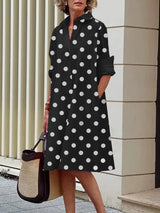 Lois | Timeless Polka Dot Shirt Dress