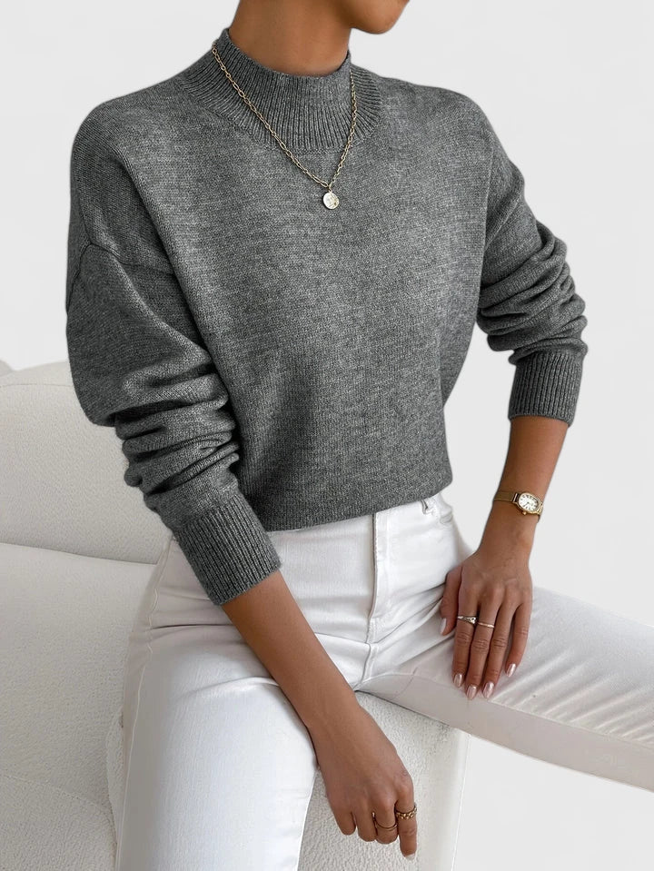 Adelina | Refined Mock-Neck Sweater