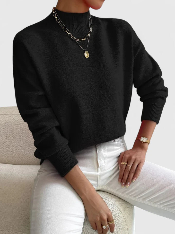 Adelina | Refined Mock-Neck Sweater
