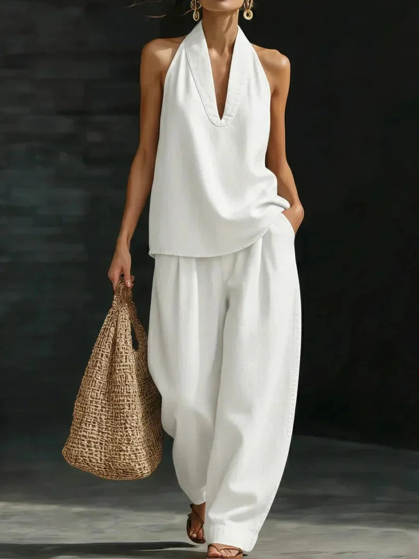 Josie | Halter Wide-Leg Two-Piece Set