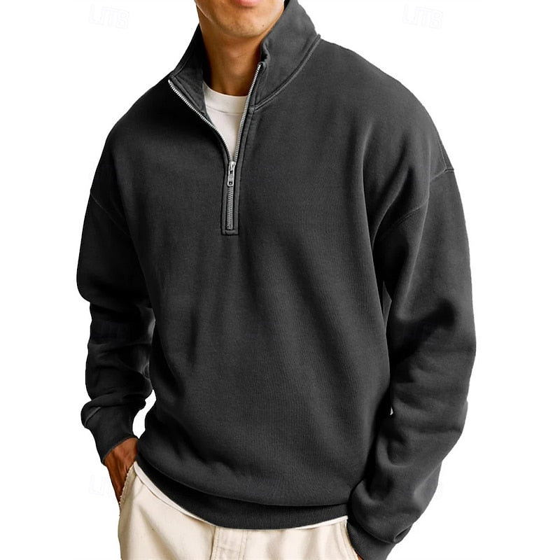 Callahan | Quarter-Zip Standing Collar Sweatshirt