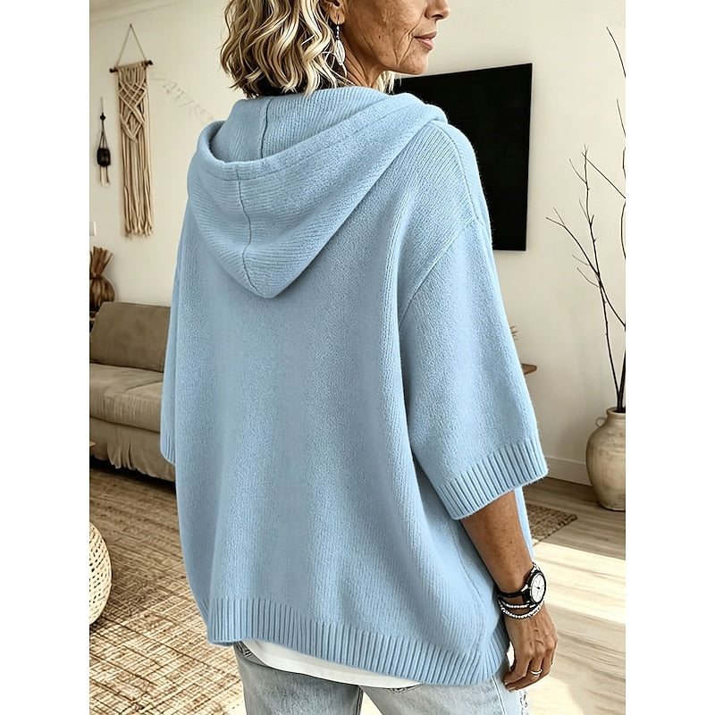 Marina | Relaxed Hooded Button Pullover