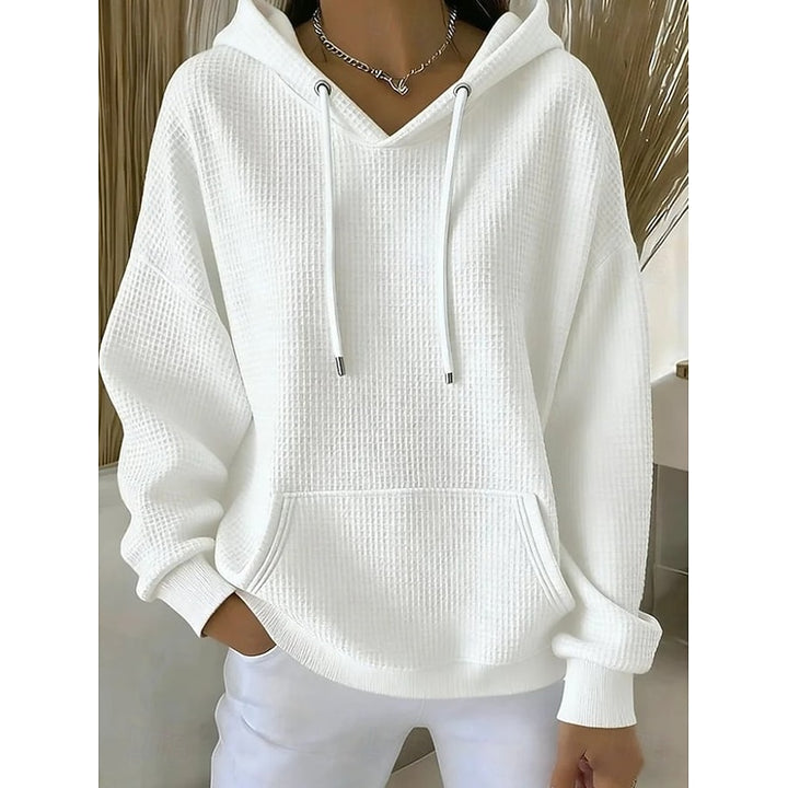 Miriam | Textured Waffle-Knit Hoodie