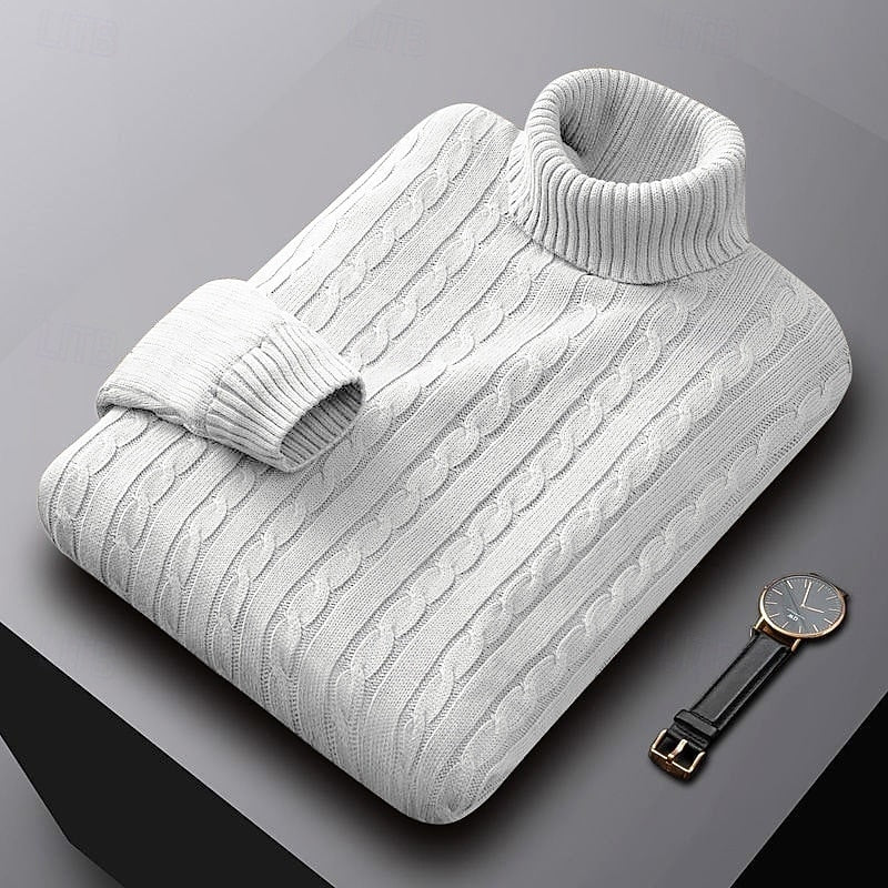 Thatcher | Cable-Knit Turtleneck Sweater