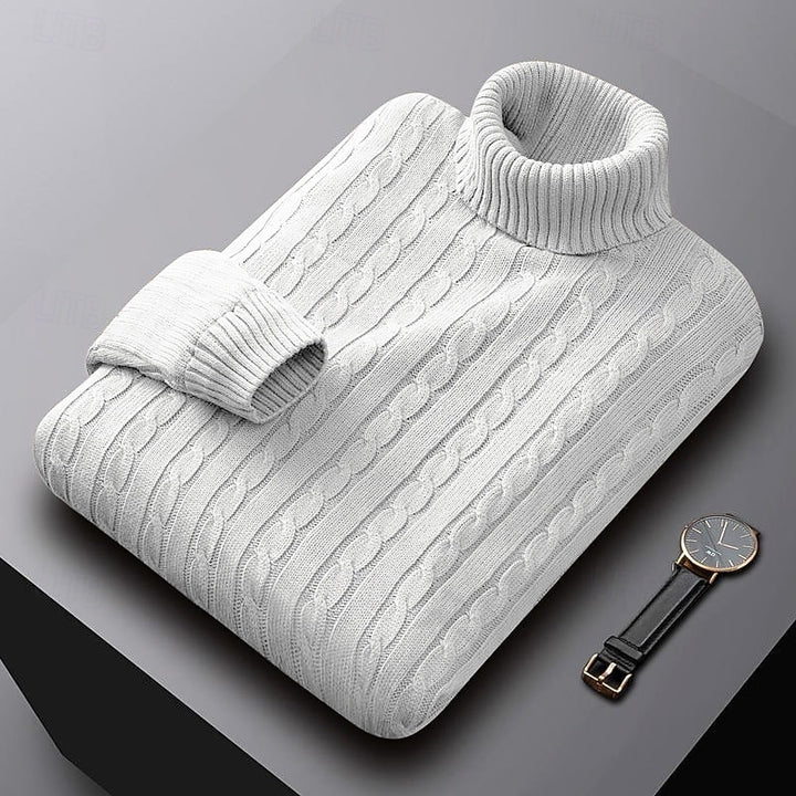 Thatcher | Cable-Knit Turtleneck Sweater