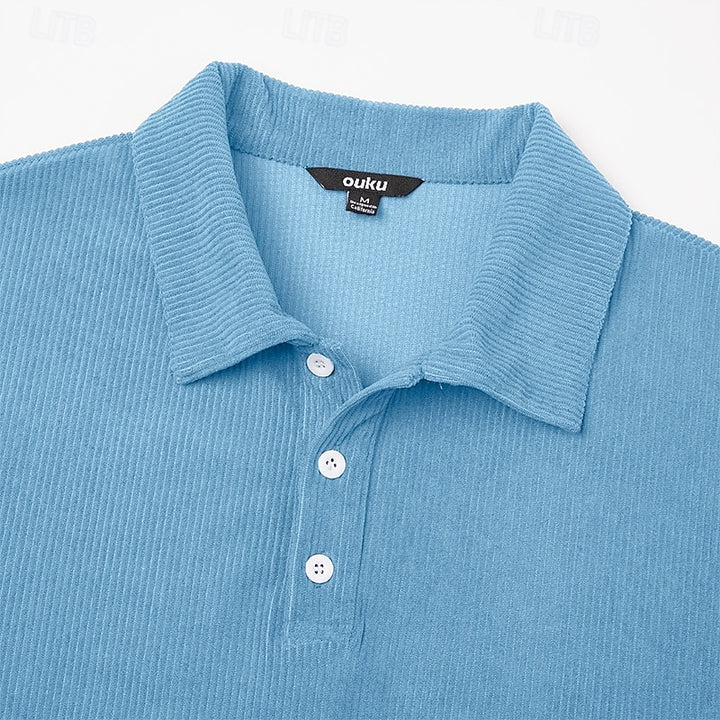 Hudson | Textured Long-Sleeve Polo Shirt