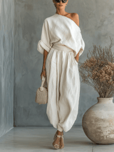 Juno | Relaxed Off-the-Shoulder Two-Piece Set