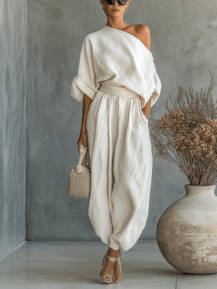 Juno | Relaxed Off-the-Shoulder Two-Piece Set