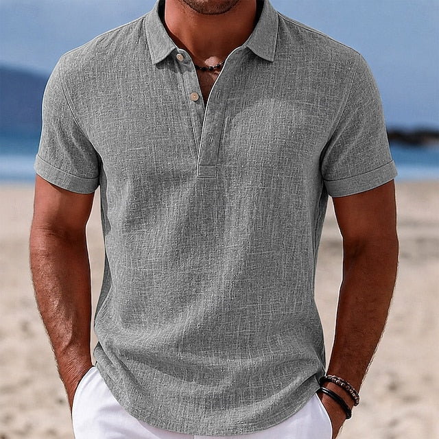 Desmond | Men's Linen Polo Shirt