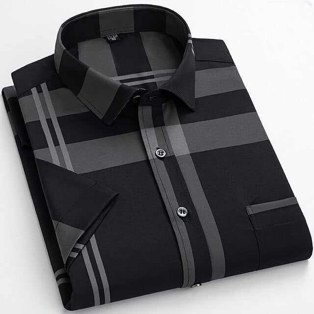 Andrew | Men's Plaid Check Short Sleeve Shirt