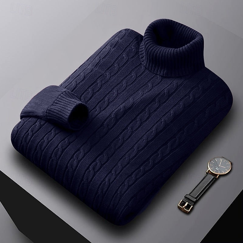 Thatcher | Cable-Knit Turtleneck Sweater