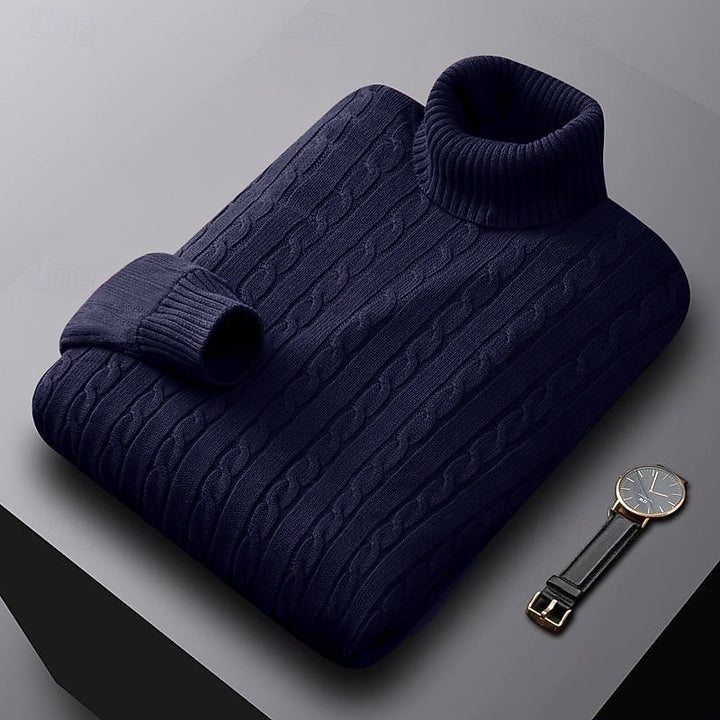 Thatcher | Cable-Knit Turtleneck Sweater