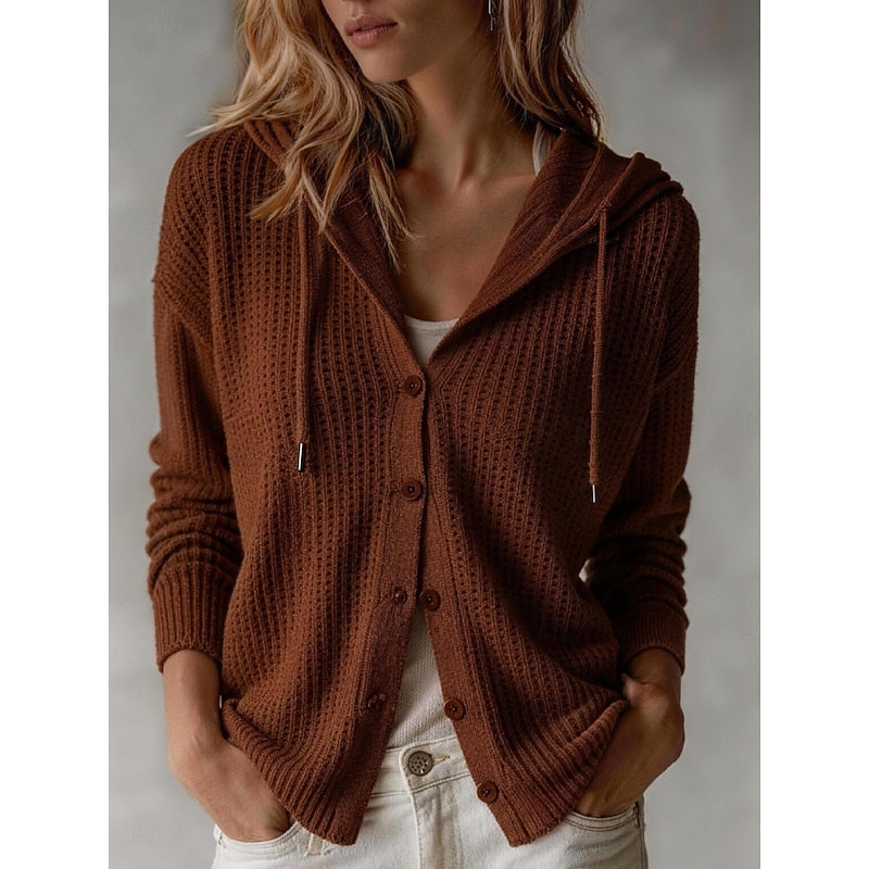 Marion | Hooded Button-Front Cardigan