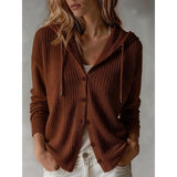 Marion | Hooded Button-Front Cardigan