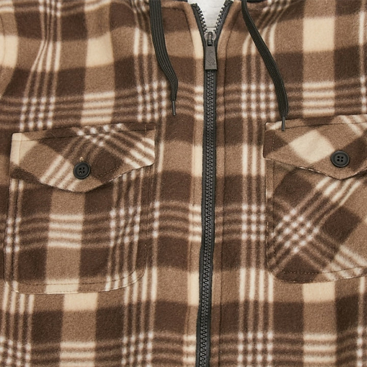 Emmett | Hooded Plaid Shirt Jacket