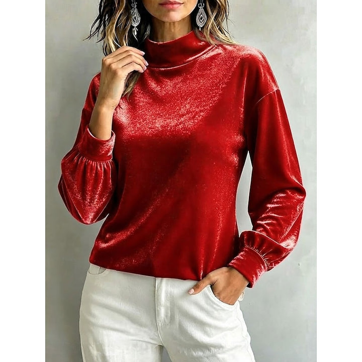 Simone | Mock Neck Blouse