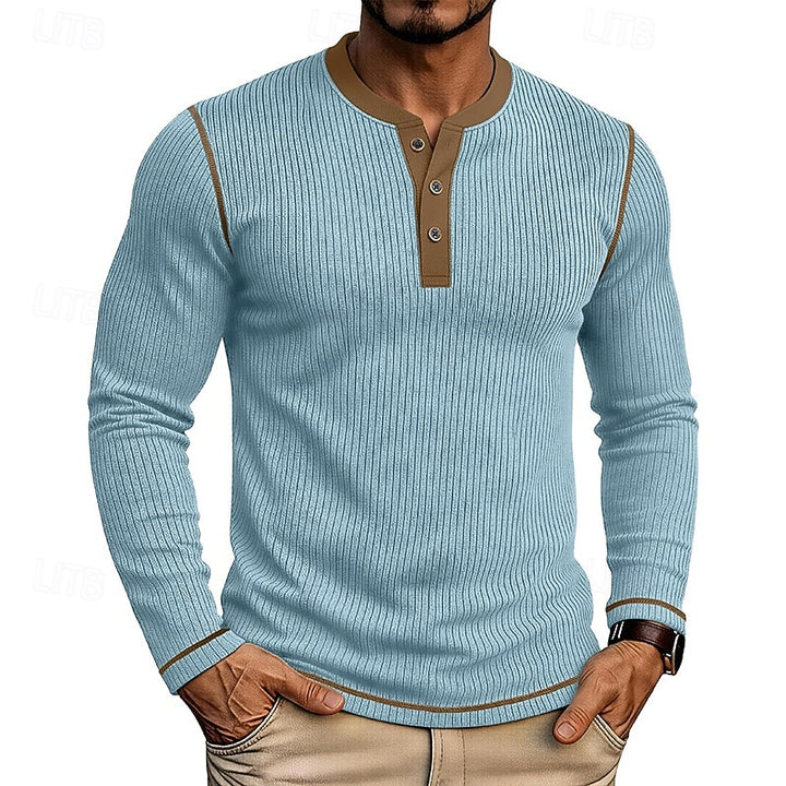 Theodore | Ribbed Long-Sleeve Henley