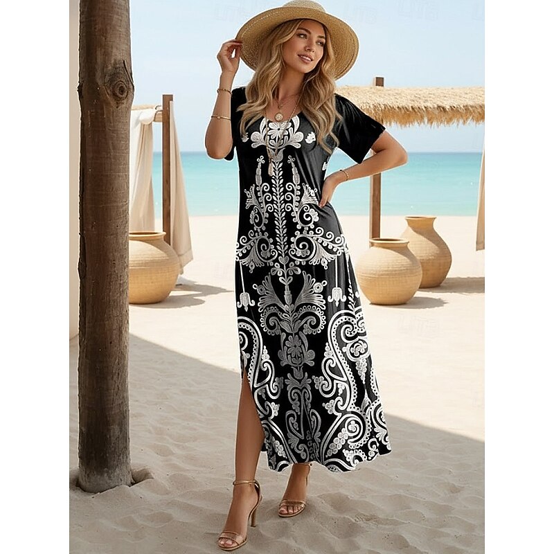 Serena | Flowing Bohemian Midi Dress
