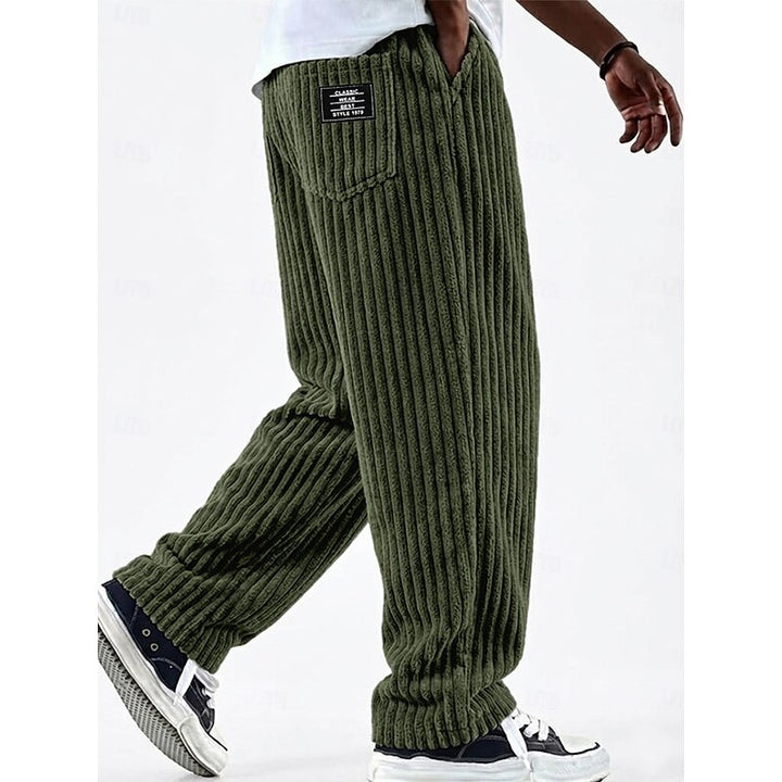 Harrison | Ribbed Straight-Leg Pants
