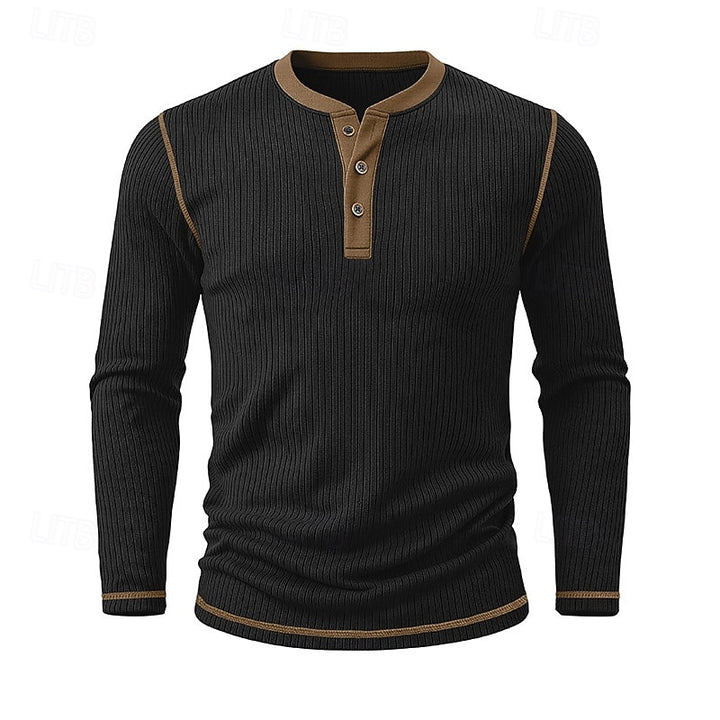 Theodore | Ribbed Long-Sleeve Henley