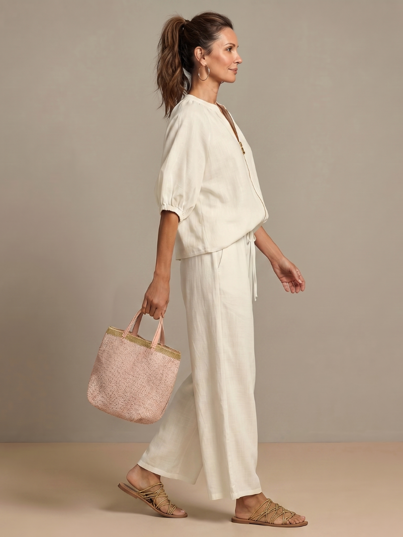 Cecily | Relaxed Wide-Leg Two-Piece Set
