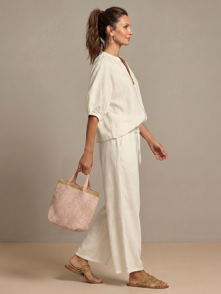 Cecily | Relaxed Wide-Leg Two-Piece Set