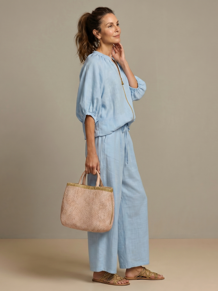 Cecily | Relaxed Wide-Leg Two-Piece Set