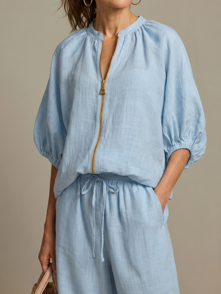 Cecily | Relaxed Wide-Leg Two-Piece Set