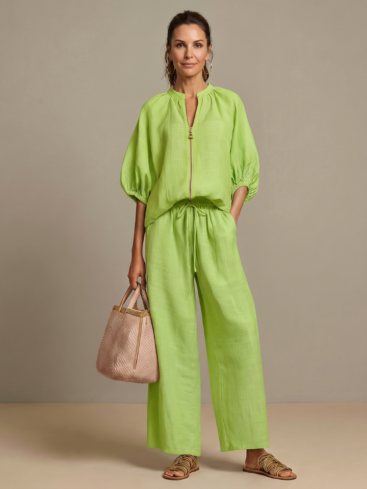 Cecily | Relaxed Wide-Leg Two-Piece Set