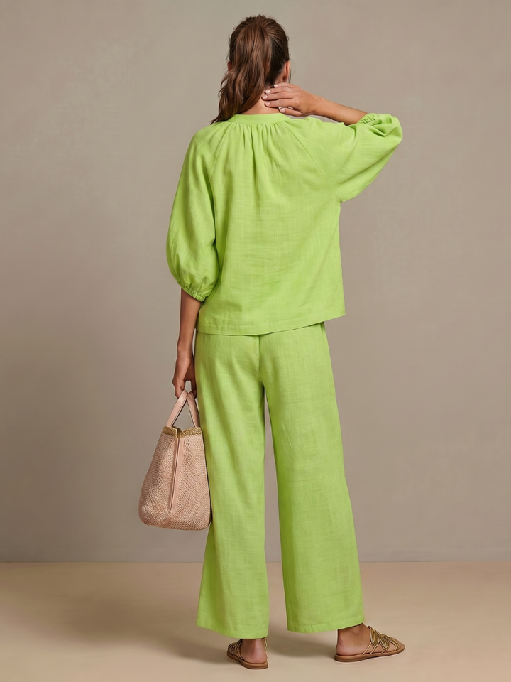 Cecily | Relaxed Wide-Leg Two-Piece Set