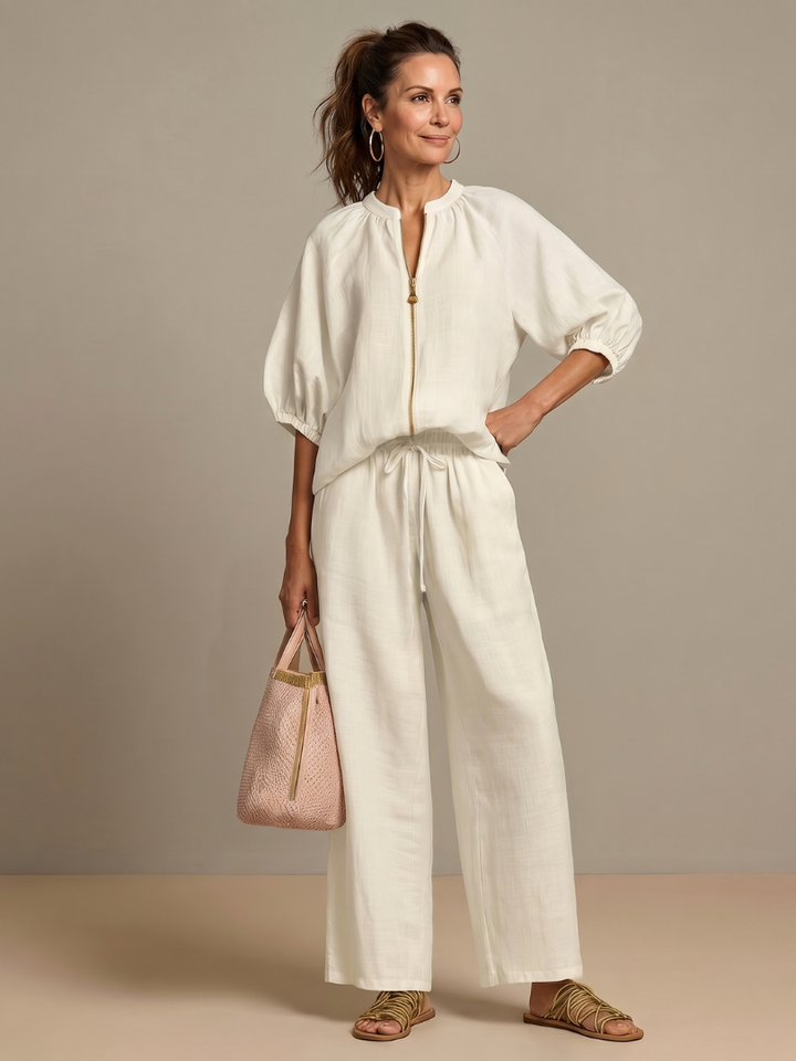 Cecily | Relaxed Wide-Leg Two-Piece Set