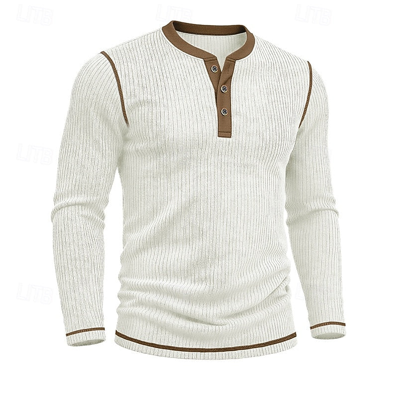 Theodore | Ribbed Long-Sleeve Henley